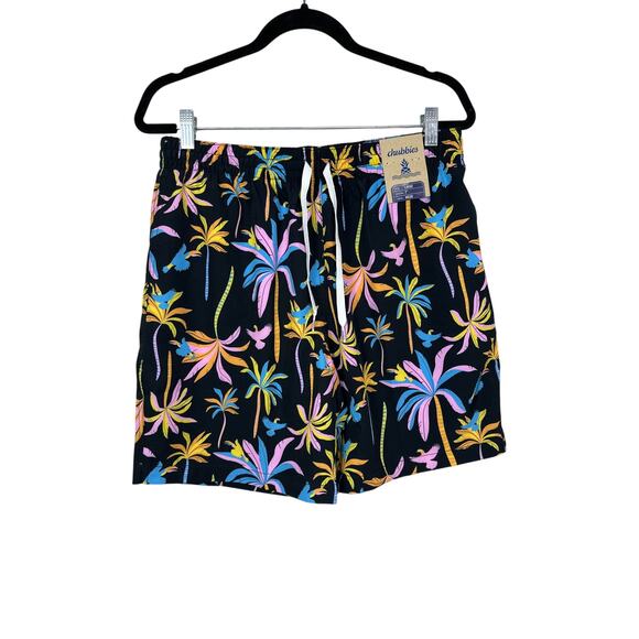 Chubbies NWT Men’s 7” Inseam Black Light Nights Beach Swim Shorts size Large - Picture 2 of 8